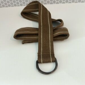 Men’s Canvas D Ring Tan Striped Belt
Size 34/45”